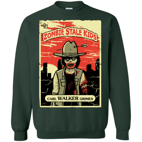 Sweatshirts Forest Green / Small Zombie Stale Kids Crewneck Sweatshirt