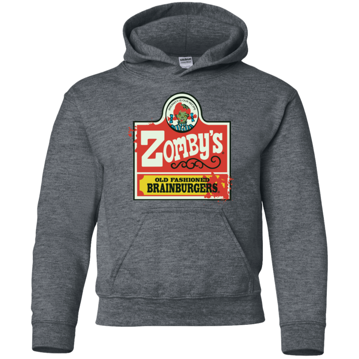 Sweatshirts Dark Heather / YS zombys Youth Hoodie