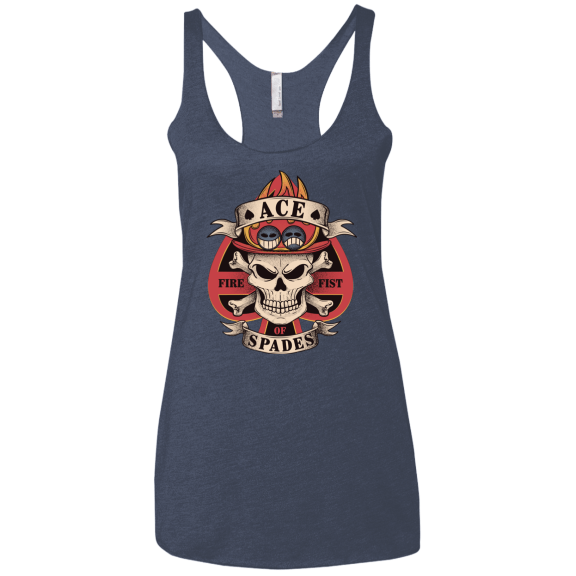 T-Shirts Vintage Navy / X-Small Ace of Spades Women's Triblend Racerback Tank