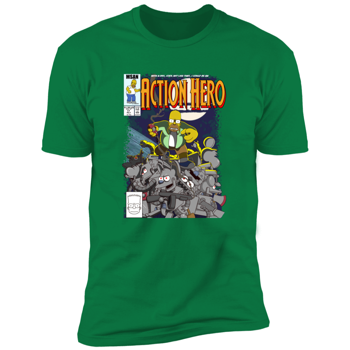 T-Shirts Kelly Green / S Action Hero Men's Premium T-Shirt