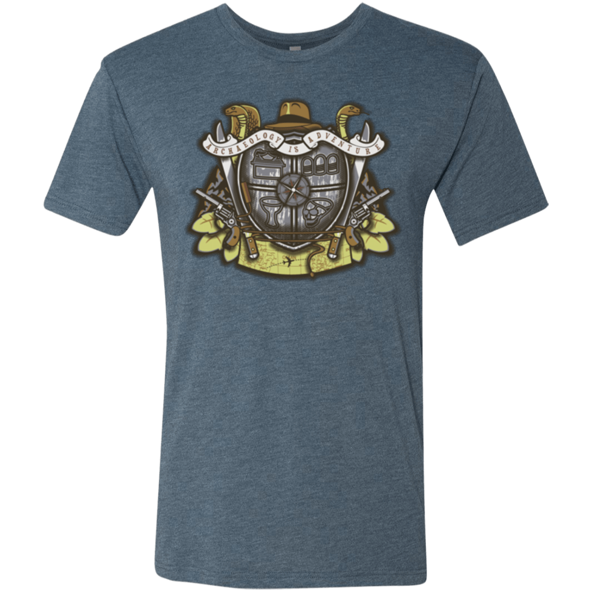 T-Shirts Indigo / Small Adventurer's Crest Men's Triblend T-Shirt