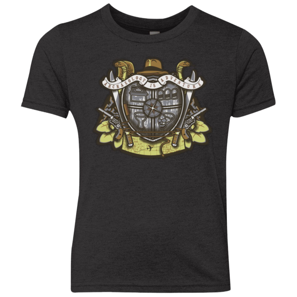 T-Shirts Vintage Black / YXS Adventurer's Crest Youth Triblend T-Shirt