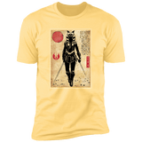 T-Shirts Banana Cream / S Ahsoka Tano Woodblock Men's Premium T-Shirt