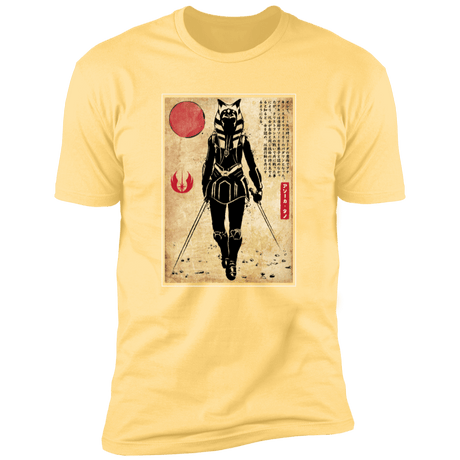 T-Shirts Banana Cream / S Ahsoka Tano Woodblock Men's Premium T-Shirt