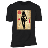 T-Shirts Black / S Ahsoka Tano Woodblock Men's Premium T-Shirt