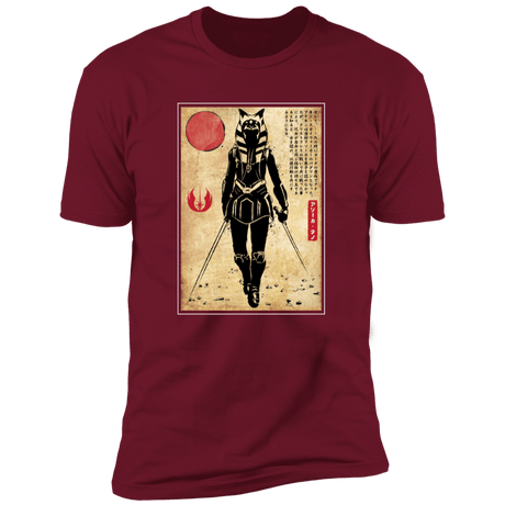 T-Shirts Cardinal / S Ahsoka Tano Woodblock Men's Premium T-Shirt