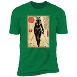 T-Shirts Kelly Green / S Ahsoka Tano Woodblock Men's Premium T-Shirt