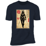 T-Shirts Midnight Navy / S Ahsoka Tano Woodblock Men's Premium T-Shirt