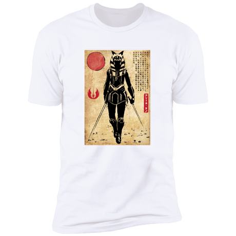 T-Shirts White / S Ahsoka Tano Woodblock Men's Premium T-Shirt