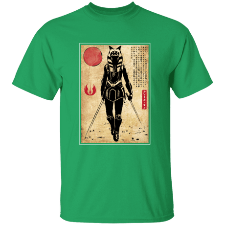 T-Shirts Irish Green / YXS Ahsoka Tano Woodblock Youth T-Shirt