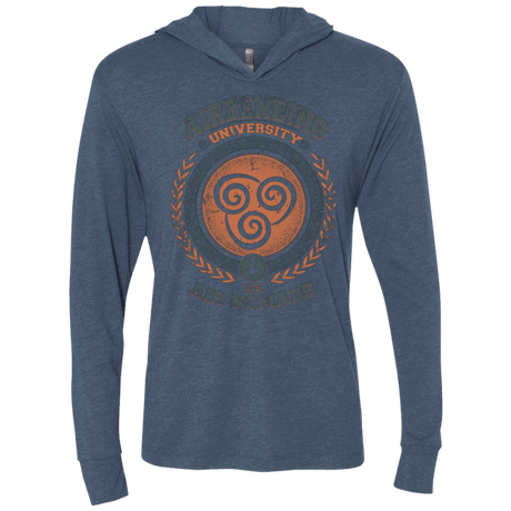 T-Shirts Indigo / X-Small Airbending University Triblend Long Sleeve Hoodie Tee