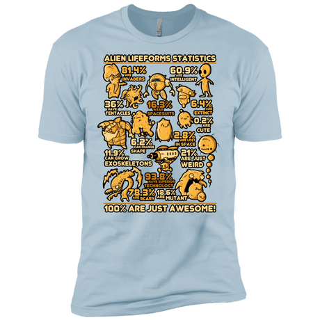 T-Shirts Light Blue / X-Small Alien Statistics Men's Premium T-Shirt