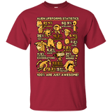 T-Shirts Cardinal / Small Alien Statistics T-Shirt