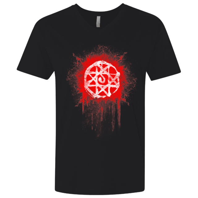 T-Shirts Black / X-Small Alphonse Elric Blood Seal Men's Premium V-Neck