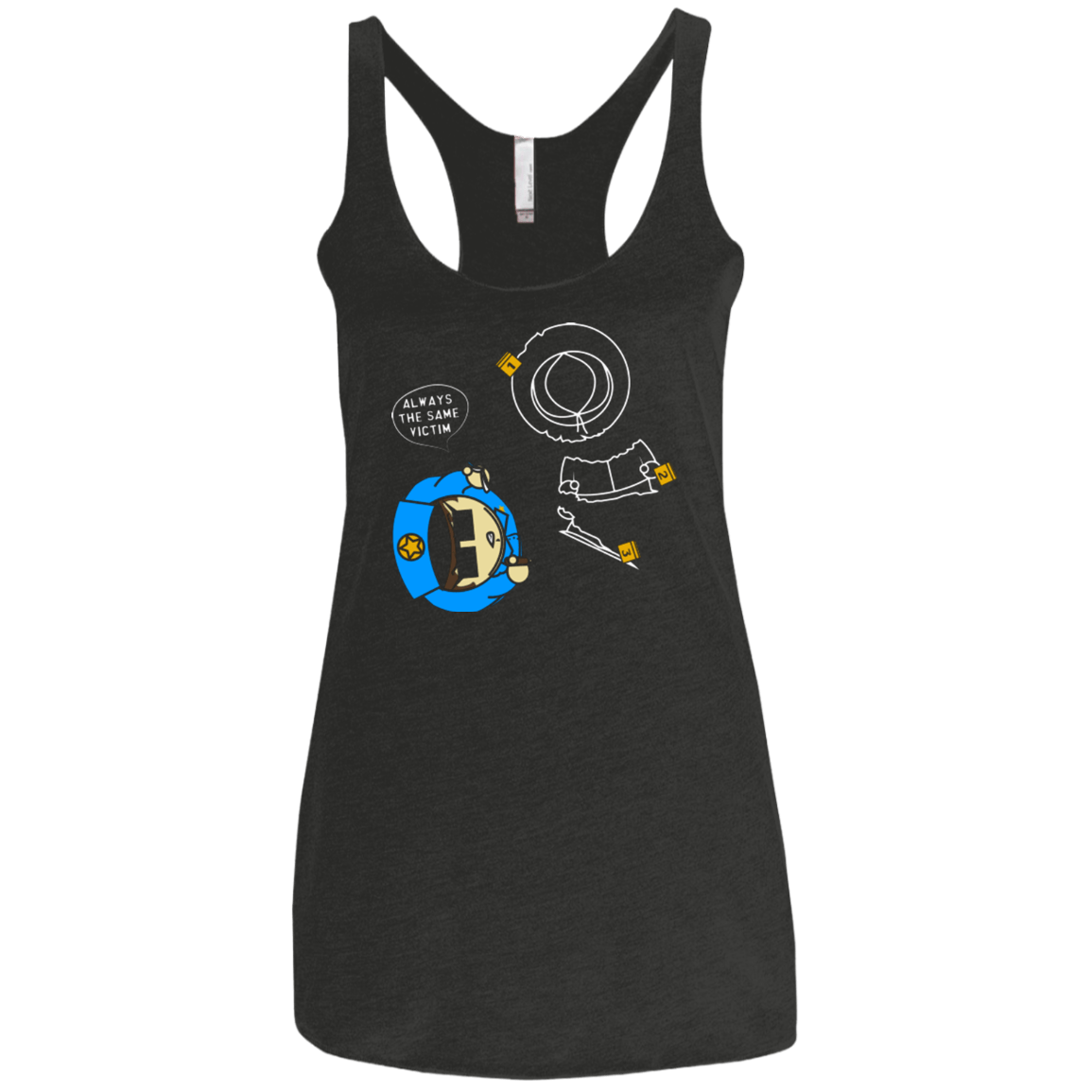 T-Shirts Vintage Black / X-Small ALWAYS THE SAME VICTIM Women's Triblend Racerback Tank