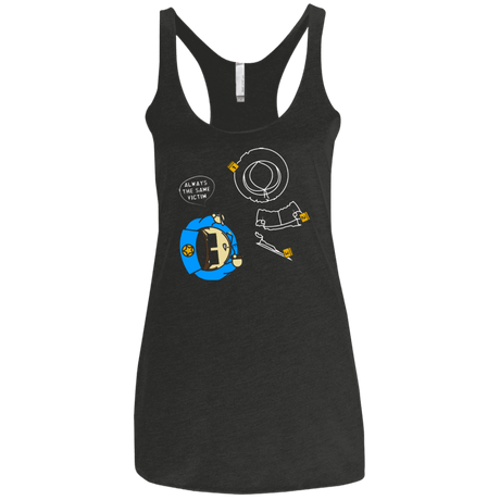 T-Shirts Vintage Black / X-Small ALWAYS THE SAME VICTIM Women's Triblend Racerback Tank