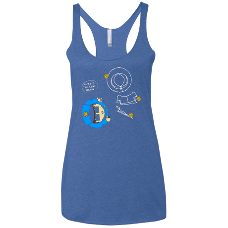 T-Shirts Vintage Royal / X-Small ALWAYS THE SAME VICTIM Women's Triblend Racerback Tank
