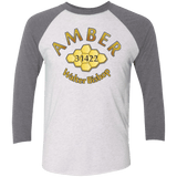T-Shirts Heather White/Premium Heather / X-Small Amber Triblend 3/4 Sleeve
