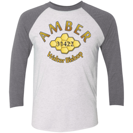 T-Shirts Heather White/Premium Heather / X-Small Amber Triblend 3/4 Sleeve