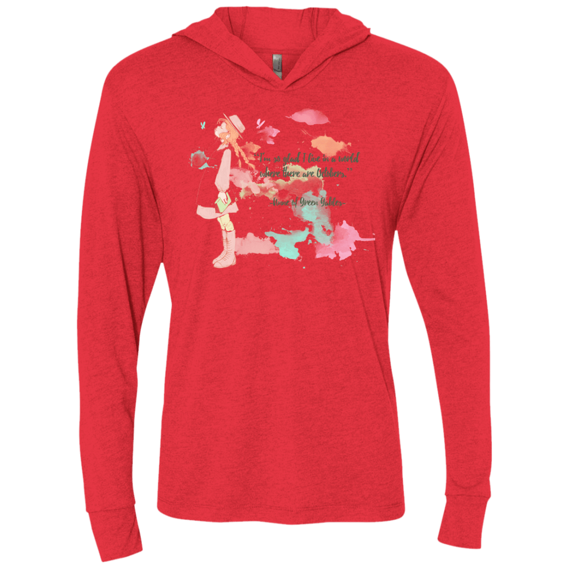T-Shirts Vintage Red / X-Small Anne of Green Gables 2 Triblend Long Sleeve Hoodie Tee