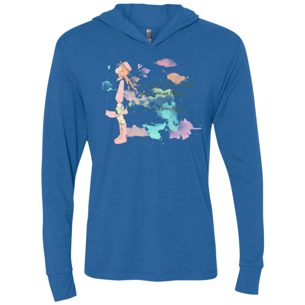 T-Shirts Vintage Royal / X-Small Anne of Green Gables 2 Triblend Long Sleeve Hoodie Tee