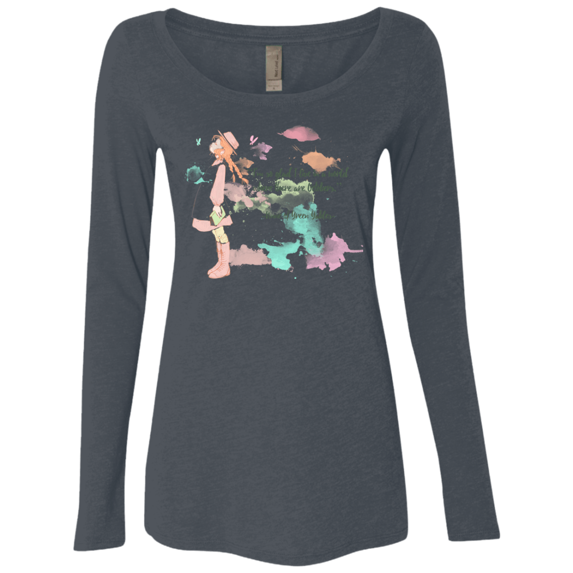 T-Shirts Vintage Navy / Small Anne of Green Gables 2 Women's Triblend Long Sleeve Shirt