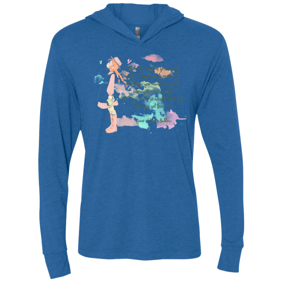 T-Shirts Vintage Royal / X-Small Anne of Green Gables 5 Triblend Long Sleeve Hoodie Tee