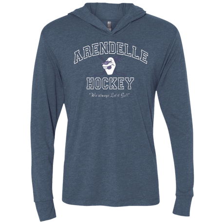 T-Shirts Indigo / X-Small Arendelle University Triblend Long Sleeve Hoodie Tee