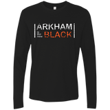 T-Shirts Black / Small Arkham Black Men's Premium Long Sleeve