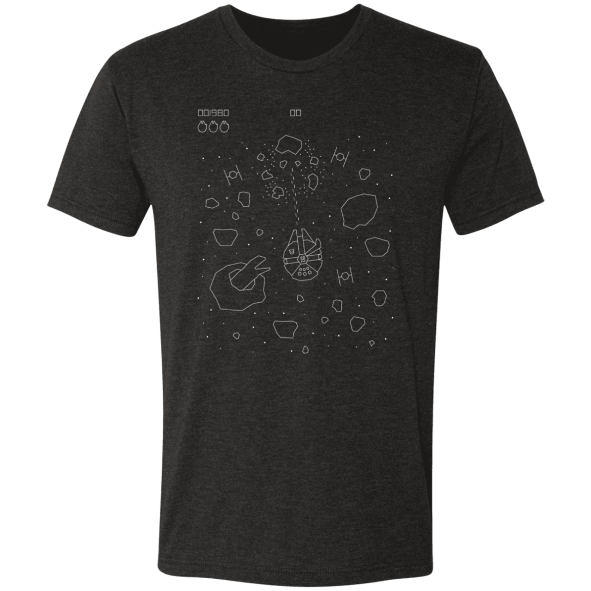 T-Shirts Vintage Black / S Asteroid Fields Men's Triblend T-Shirt