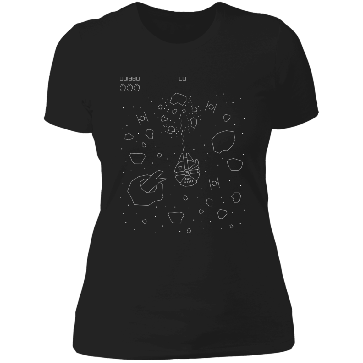 T-Shirts Black / X-Small Asteroid Fields Women's Premium T-Shirt