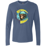T-Shirts Indigo / Small ASTRONAUT MONKEY Men's Premium Long Sleeve