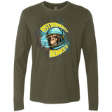 T-Shirts Military Green / Small ASTRONAUT MONKEY Men's Premium Long Sleeve