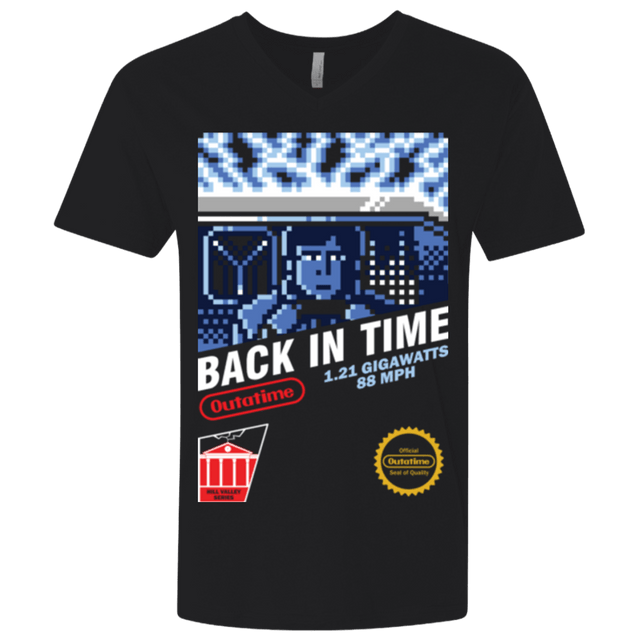 T-Shirts Black / X-Small Back In Time Men's Premium V-Neck