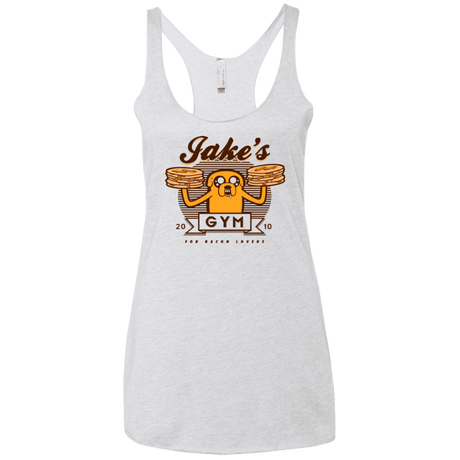 T-Shirts Heather White / X-Small Bacon lovers gym Women's Triblend Racerback Tank