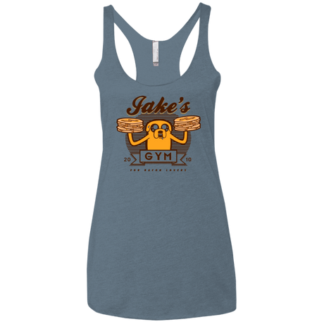T-Shirts Indigo / X-Small Bacon lovers gym Women's Triblend Racerback Tank