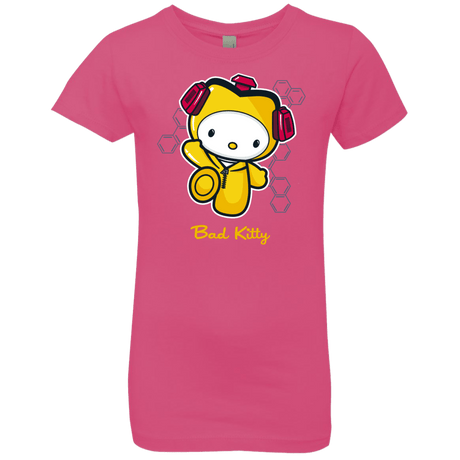 T-Shirts Hot Pink / YXS Bad Kitty Girls Premium T-Shirt