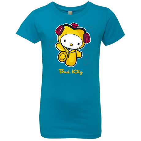T-Shirts Turquoise / YXS Bad Kitty Girls Premium T-Shirt