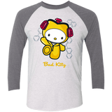 T-Shirts Heather White/Premium Heather / X-Small Bad Kitty Triblend 3/4 Sleeve