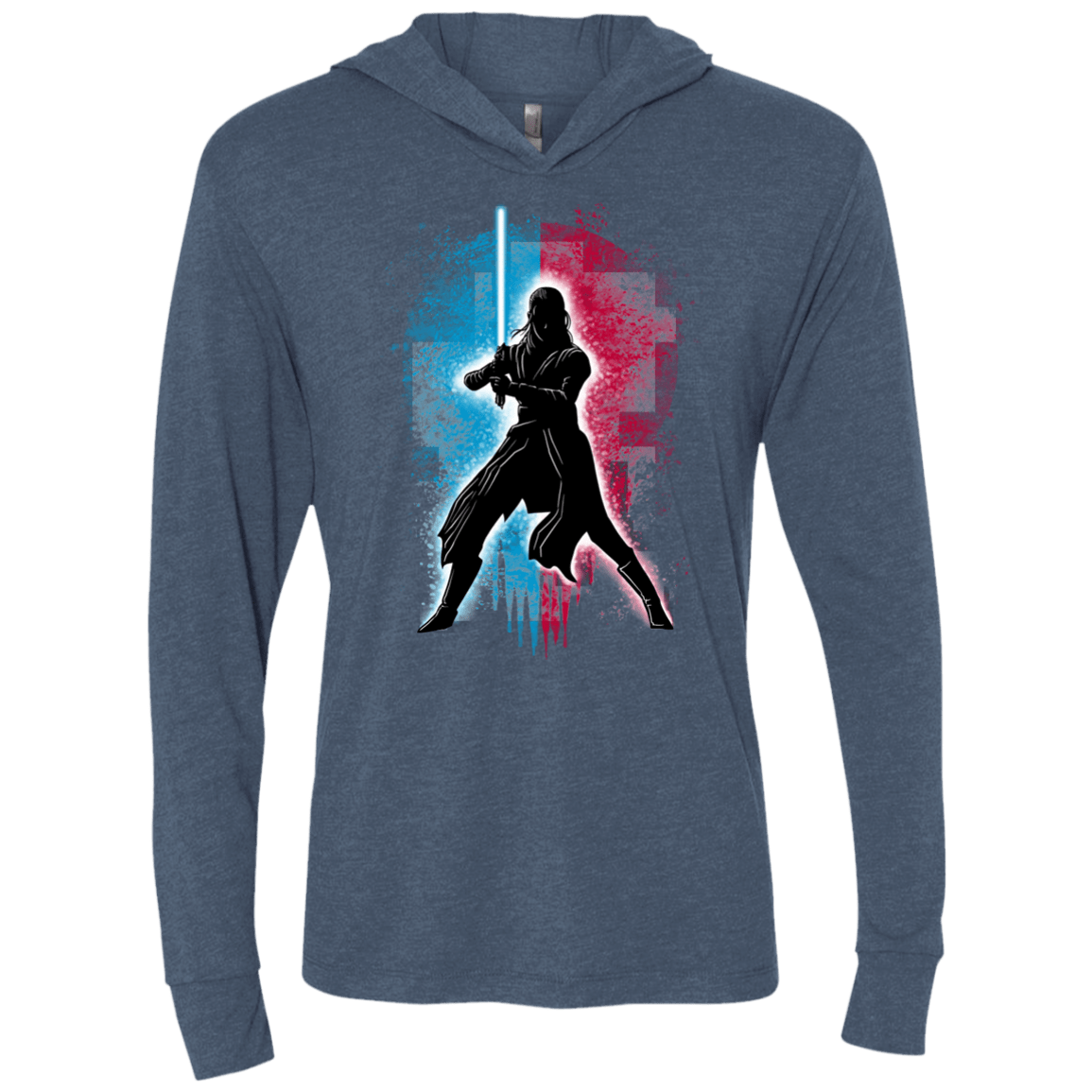 T-Shirts Indigo / X-Small Balance Knight Triblend Long Sleeve Hoodie Tee