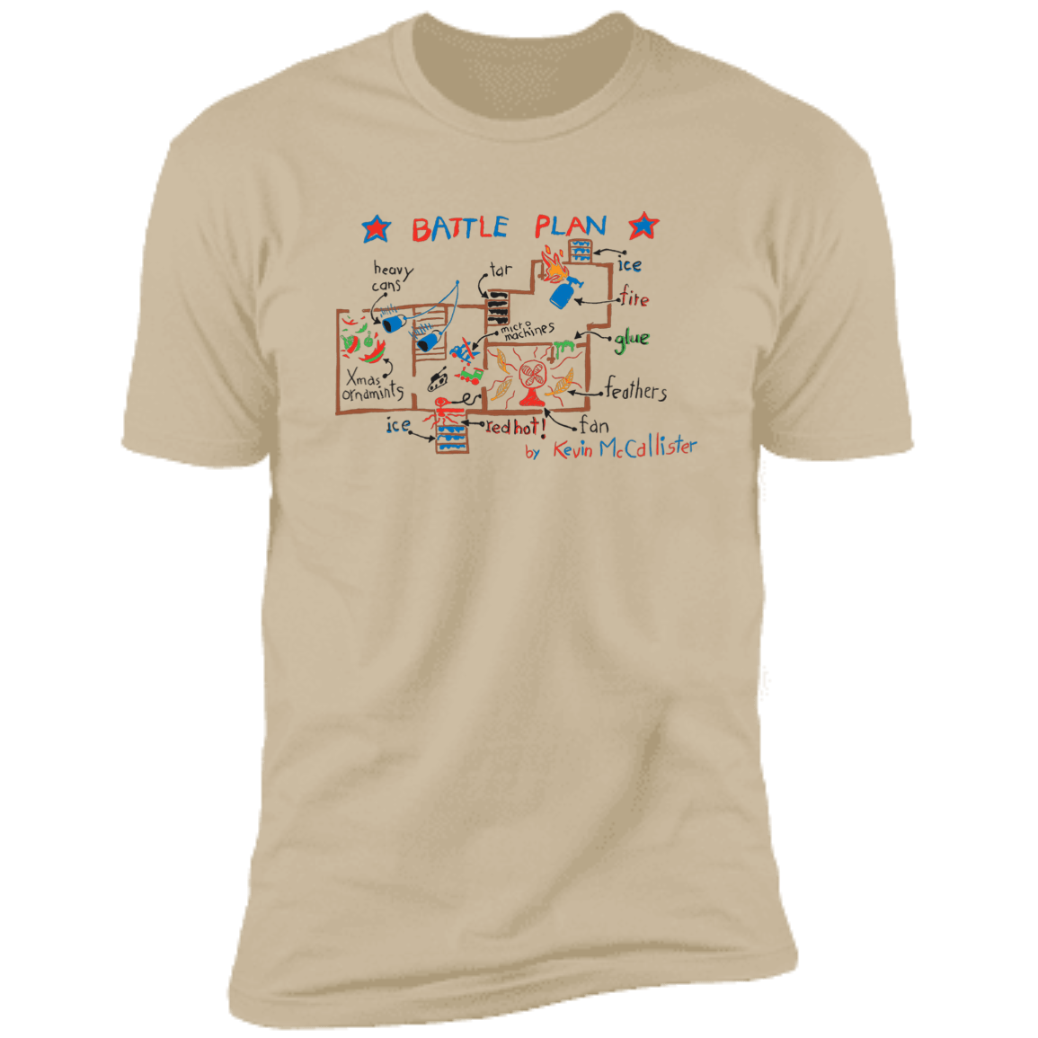 T-Shirts Sand / S Battle Plan Men's Premium T-Shirt