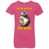 T-Shirts Hot Pink / YXS BB8TSMR Girls Premium T-Shirt