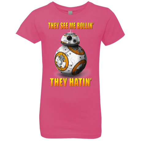 T-Shirts Hot Pink / YXS BB8TSMR Girls Premium T-Shirt