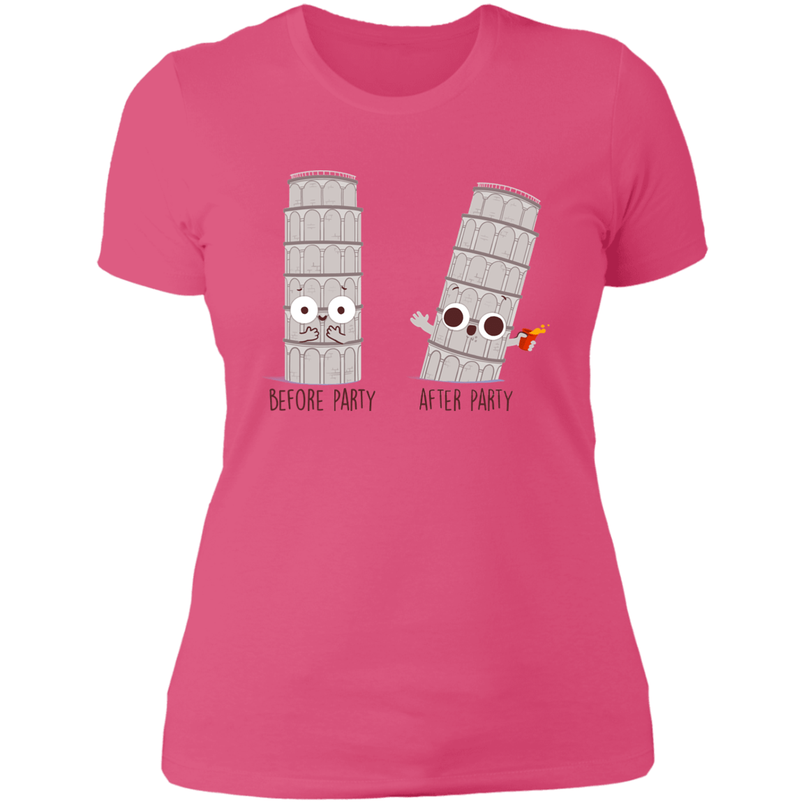 T-Shirts Hot Pink / S Before and After Party Women's Premium T-Shirt