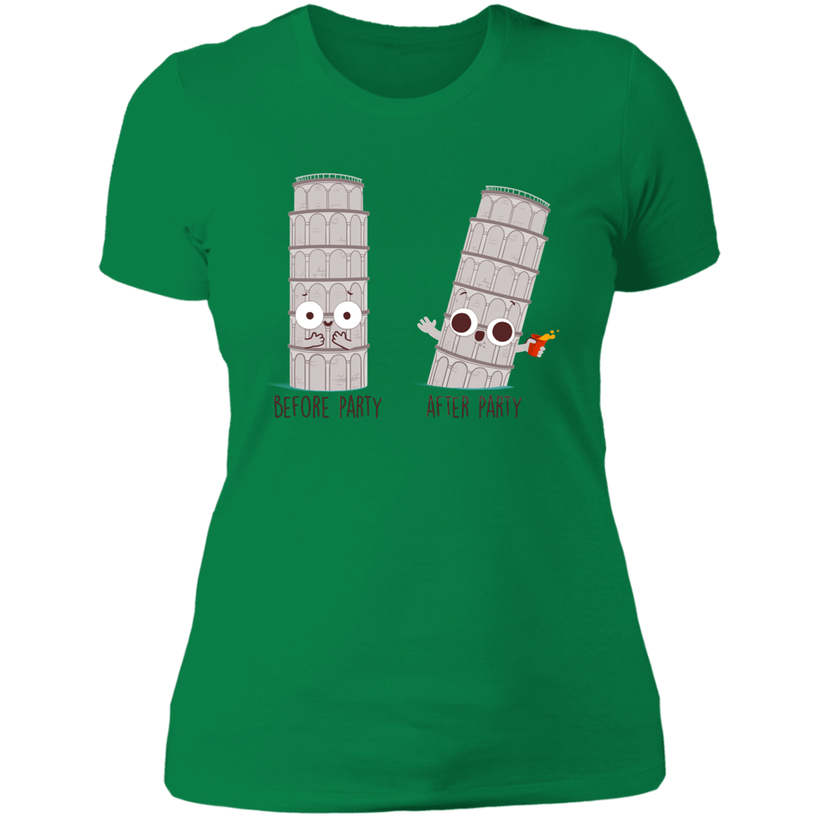 T-Shirts Kelly Green / S Before and After Party Women's Premium T-Shirt