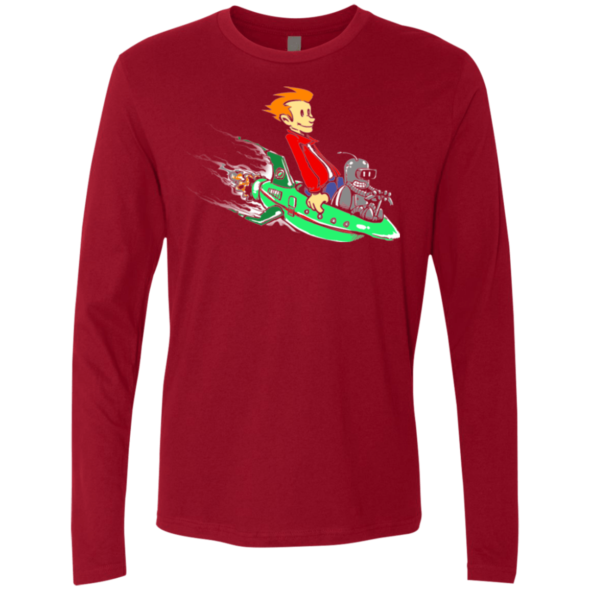 T-Shirts Cardinal / Small Bender and Fry Men's Premium Long Sleeve