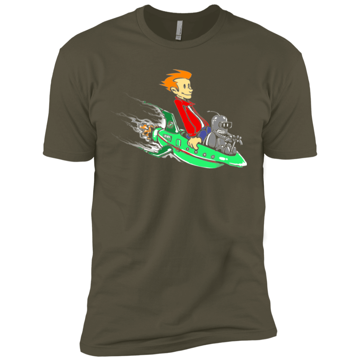 T-Shirts Military Green / X-Small Bender and Fry Men's Premium T-Shirt
