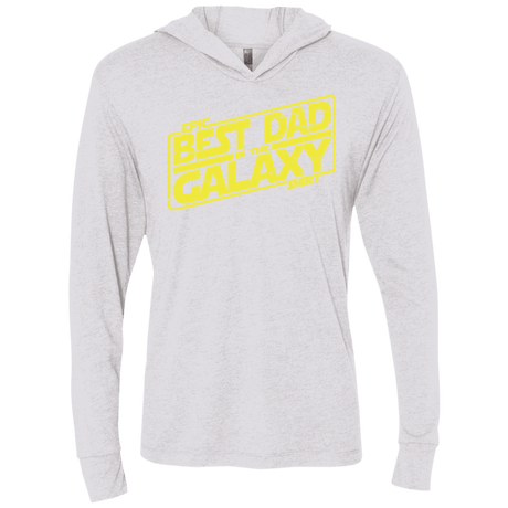 T-Shirts Heather White / X-Small Best Dad in the Galaxy Triblend Long Sleeve Hoodie Tee