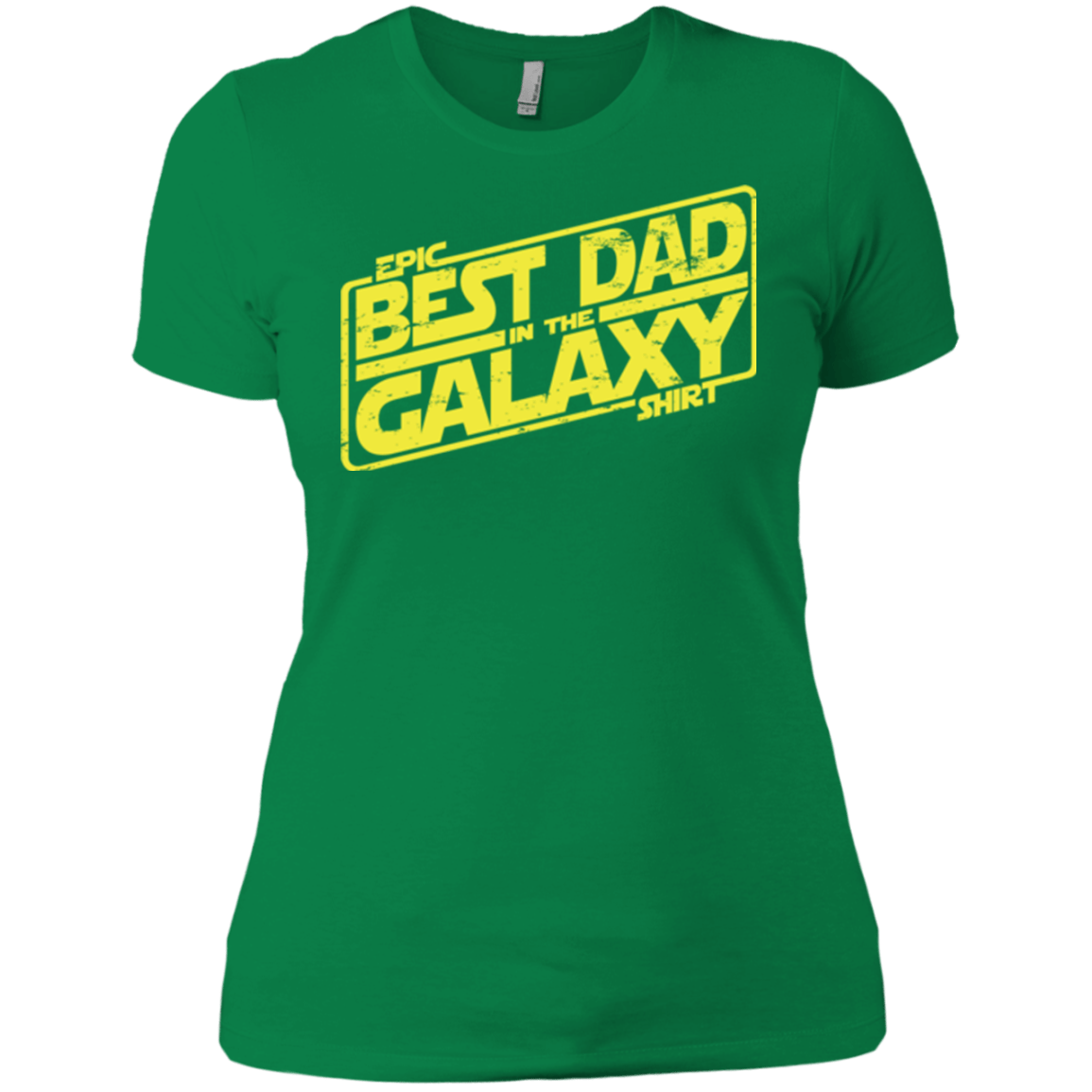 T-Shirts Kelly Green / X-Small Best Dad in the Galaxy Women's Premium T-Shirt