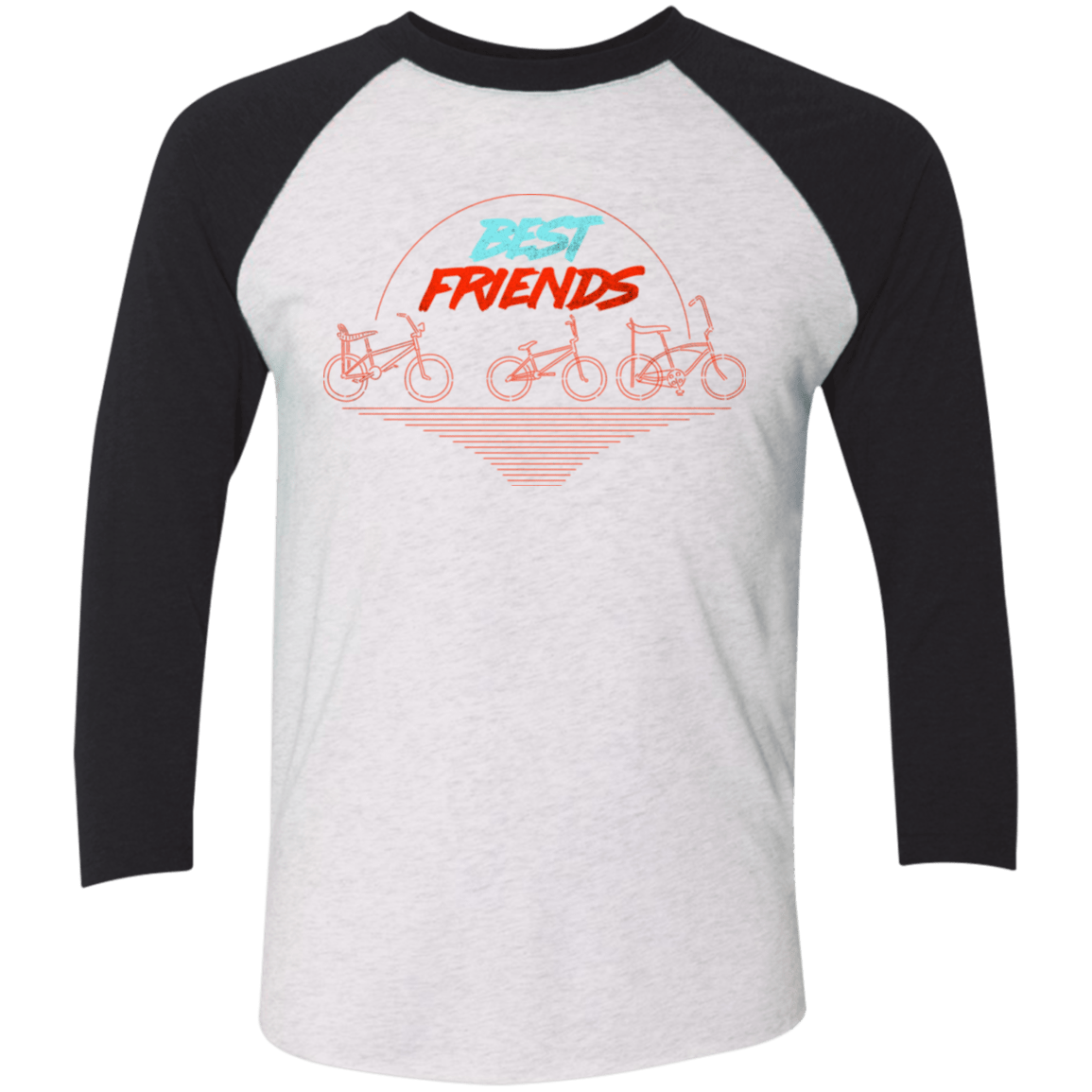 T-Shirts Heather White/Vintage Black / X-Small Best Friends Men's Triblend 3/4 Sleeve